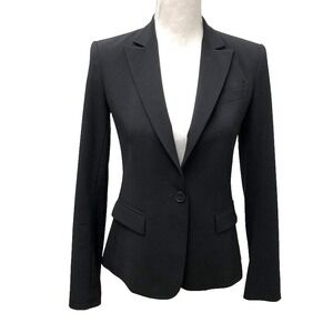 Theory Gave B 2 Urban Suit Jacket Womens 0 Black Business Classic Career